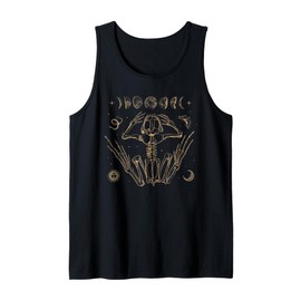 Goblincore Aesthetic Frog Skeleton Goth Dark Academia Grunge Tank Top