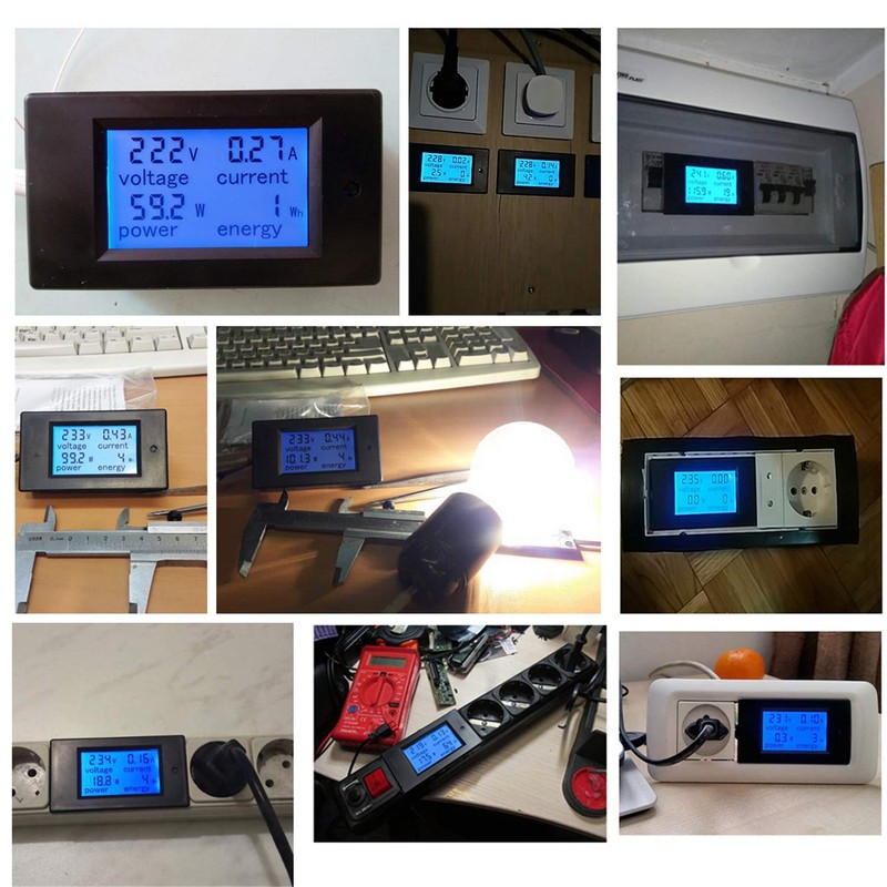 KETOTEK Electricity Meter Voltage Tester Digital Voltmeter Ammeter Power Meter