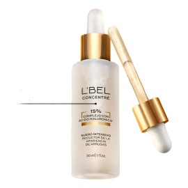 L’Bel Suero Facial con 15 % Ácido Hialurónico, Reduce Arrugas, Uso Día y Noche
