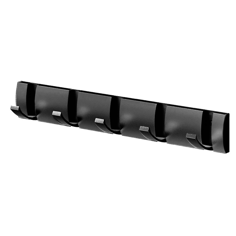 Thickened Invisible Hook 5 Hook Wall Mounted Coat Rack Folding
