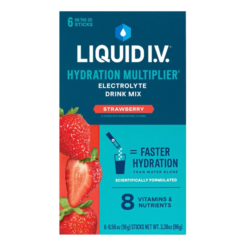 Liquid I.v. Bebida De Hidratación, Fresa, 6 Unidades