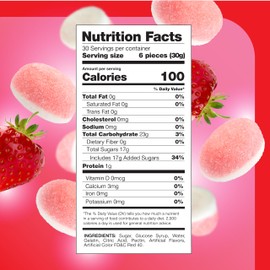 Strawberry Gummy Candy - 2 Pound Pack - Pink Cloud Candy for Baby Showers and Party Favors - Gender Reveal Strawberry Gummies - It's a Girl Candy Puffs