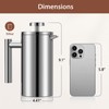 Meelio Stainless Steel French Press Coffee Maker, Double-Wall Insulated Large