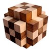 Hercules Cube Wood Brain Teaser Puzzle -2-Tone