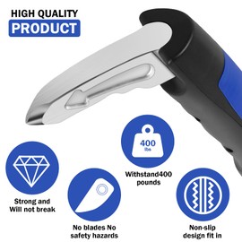 NEMTMCUA 2Pcs Car Door Assist Handle,Seat-Belt Cutter and Window Breaker,3 in 1 Multifunction Portable Vehicle Support Handle,Car Door Handle Assist for Elderly and Car Emergency Tool (Blue)