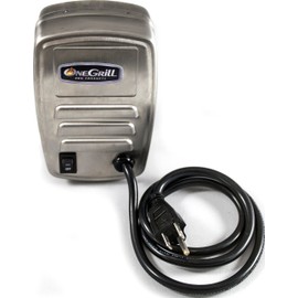 OneGrill Electric Dual Post Open Fire Rotisserie System- 53 Inch Chrome