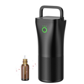 Portable Car Air Purifier - Homintell Mini Air Purifiers for Smokers and Allergies Air Cleaner, True Hepa Air Filter, Aromatherapy bottle