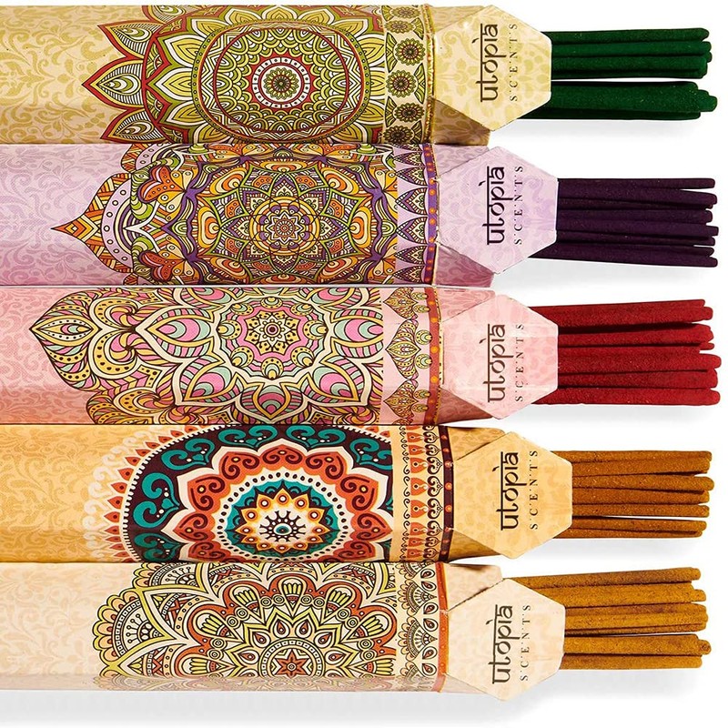Utopia Scents Premium Quality Incense Sticks. Lavender, Sandalwood, Jasmine, Vanilla