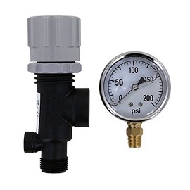 TeeJet 23120-3/4-PP Pressure Regulator with 200 PSI Pressure Gauge (Bundle, 2 Items)