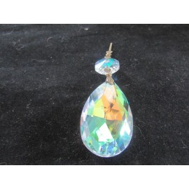 10- 2 1/2  "  AB AAA CUT LEAD  CRYSTALS PRISM CHANDELIER PARTS TEAR  BRONZE