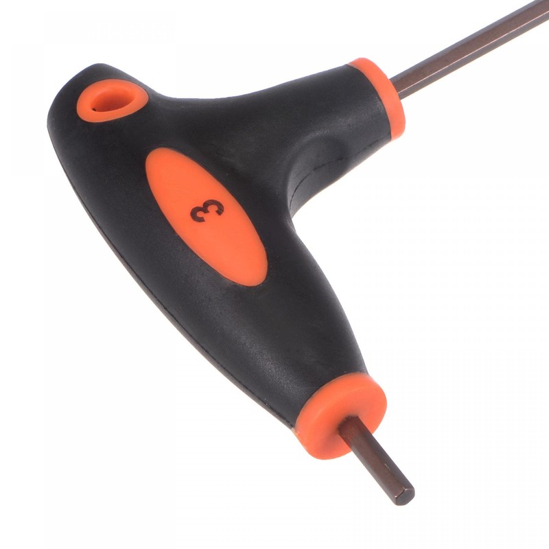 sourcing map 3mm Hex Key T-Handle Dual End Wrench Spanner,