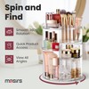Masirs 360 Rotating Makeup Organizer - Adjustable Shelf Height and