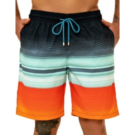 KAILUA SURF Big and Tall Mens Swim Trunks, 9" Mens Designer Quick Dry Bathing Suit Boardshorts for Men