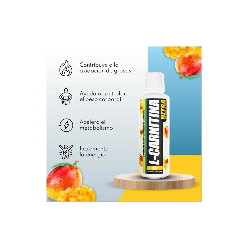 Carnitina Bhp Ultra L-carnitina Liquida Ultra 500 Ml Sabor Mango