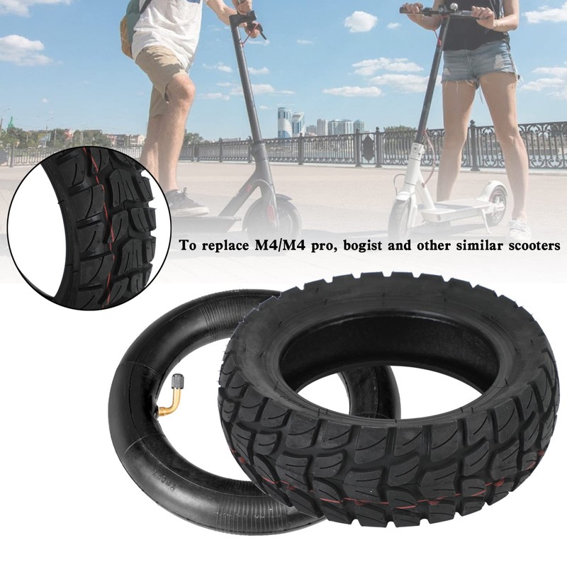 Topteng 10x3"/255x80 Off-Road Outer Tyre+innerTube For KUGOO M4 Ze-ro etc