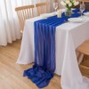 Chuqing Chiffon Table Runner, Royal Blue, 70 cm x 3