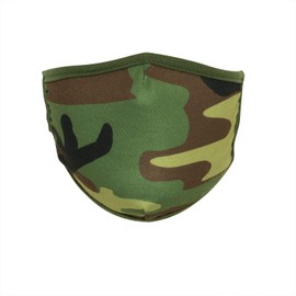 Rothco Camo 3-Layer Polyester Face Mask (Woodland Camo, S/M)