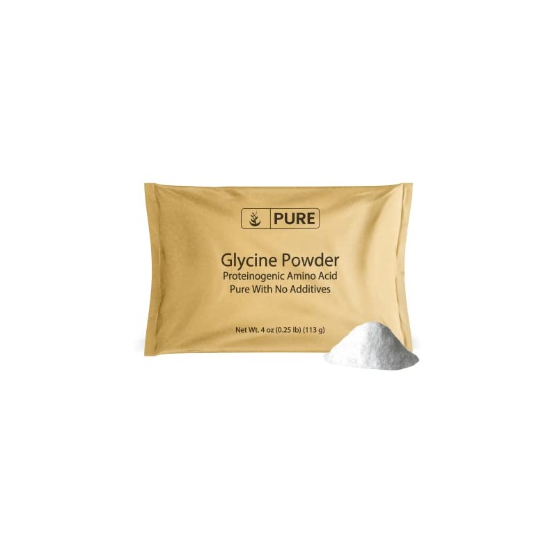 Pure Original Ingredients Glycine Powder (4oz) Non-GMO, Non-Essential Amino Acid