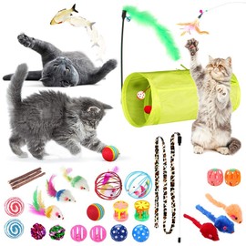 SunGrow Assorted Ferret Toys, for All Ages, 30 Pcs per Pack