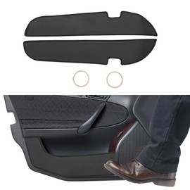 TUCKBOLD Auto-Tür Anti-Kick-Pad-Aufkleber aus Leder für Honda Elysion 2016-2019 Türkantenschutz Innenzubehör Schwarz 1 Set