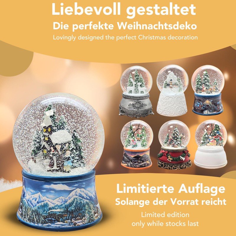 Snow Globe Christmas Walk | Base Winter Landscape Light Blue
