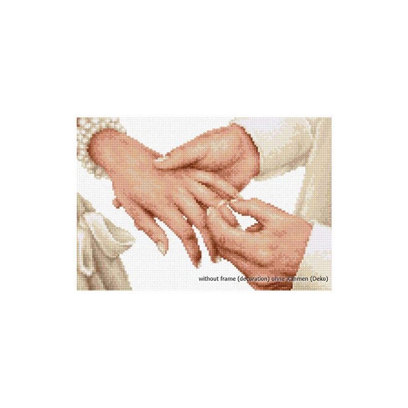 Luca-S Forever Wedding Ring Counted Cross Stitch Kit, Multi-Colour