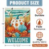 Dyrenson Welcome Fall Pumpkin Beach Decorative Garden Flag, Coastal Autumn