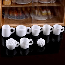32 mini Coffee Cup Toys, mini Models, Moss Glass jar Decorations, Bonsai Figurines, mini Food Kitchen Room Decoration Accessories, Toy House Decorations