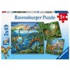 Ravensburger Dino Fascination Dinosaur 3x 49 Pieces Jigsaw Puzzles for