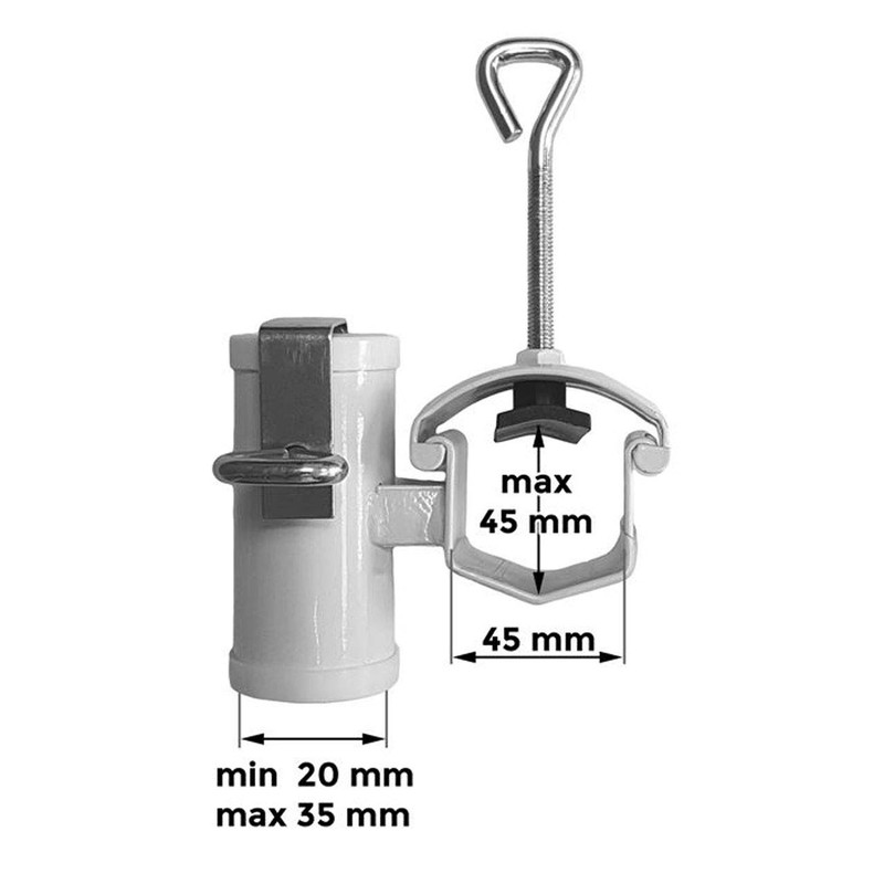 Videx Parasol Holder for Handrail, Type H II, Aluminium, up