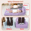 TinyPalsa Kids Couch, Convertible Sofa to Lounger Fold Out, Purple