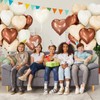 White Brown Heart Balloons,10Pcs Foil Heart Shaped Balloons,18Inch Helium Mylar