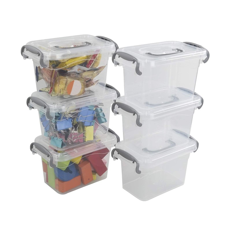 Vababa 1.5 L Mini Plastic Storage Container with Locking Lid