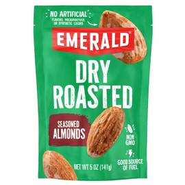 Emerald Nuts Dry Roasted Almonds (1-Pack) | 5 Oz Resealable Bag | Plant-Based Protein, Kosher Certified, Non-GMO | Contains No Artificial Preservatives, Flavors or Synthetic Colors