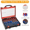 Comfylichi 50 Pcs Nut and Bolt Thread Checker - 27