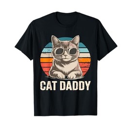 Cat Daddy Shirt Men Cat Lover Dad Fathers Day T-Shirt