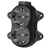 Socket fix, retro, 2-way, 16 A, 250 V, surface-mounted, brass,