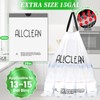ALLCLEANbags Trash Bags 15 Gallon Tall Kitchen Drawstring Garbage Bags,Fit