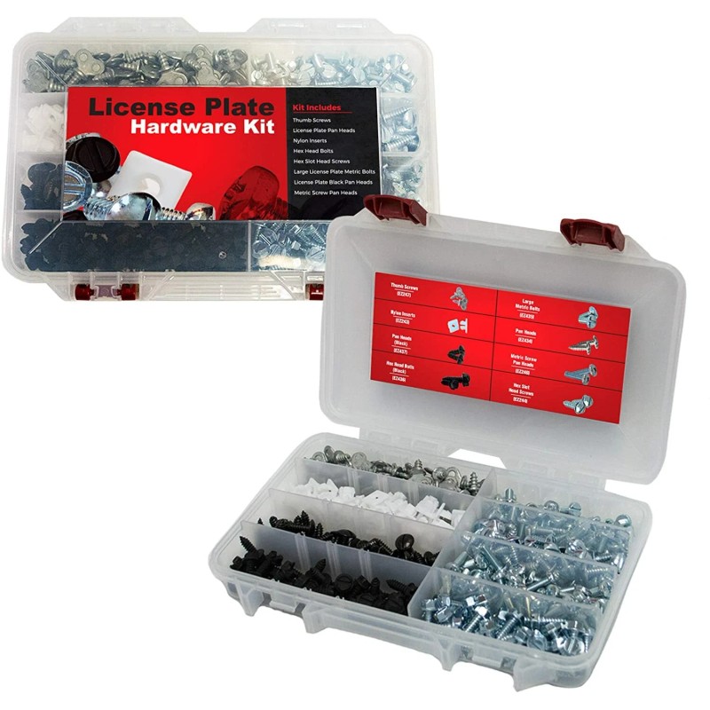 EZ-Line License Plate Hardware Kit 400 Screw Variety Pack For