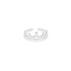Kualitas Genuine 925 Sterling Silver Crown Toe Adjustable Ring