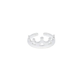 Kualitas Genuine 925 Sterling Silver Crown Toe Adjustable Ring
