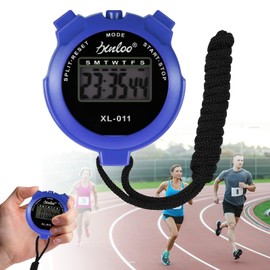 QESSUVNC Digital Stopwatch, Sports Stopwatch, Waterproof, Stopwatch with Alarm Clock, Stopwatches with Large Display, Sports Stopwatches with Alarm Clock, Calendar, Week, for Trainers, Referees,