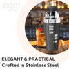 Oggi 23-Ounce Stainless Steel Cocktail Shaker, Black
