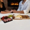 Cheezcare White Marble Cheese Board - Acacia Wood - 3-Knife