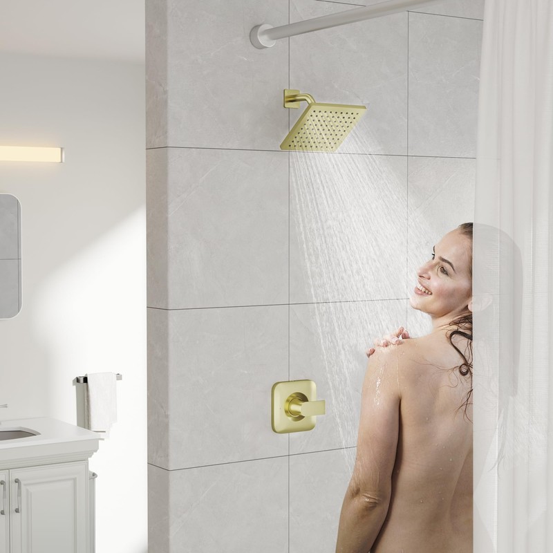 T2472EPBG Genta LX Brushed Gold High-Pressure Balancing Modern Shower Trim,