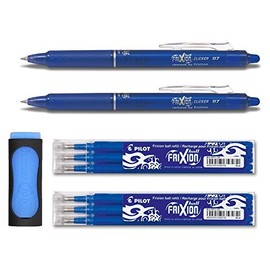 Pilot Frixion clicker rollerball pen, 0.7 mm, blue