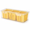 Refrigerator Food Storage Container with 3 Removable Baskets and Lid