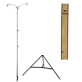 camping moon CAMPINGMOON Heavy Duty Stainless Steel Lantern Pile Driver Height Adjustable with Tripod Stand and Storage Bag D-243