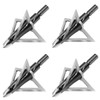 DEEPOWER 4-Pack Broadheads 100 Grain 3 Fixed Blade Broadheads 1+1/4'