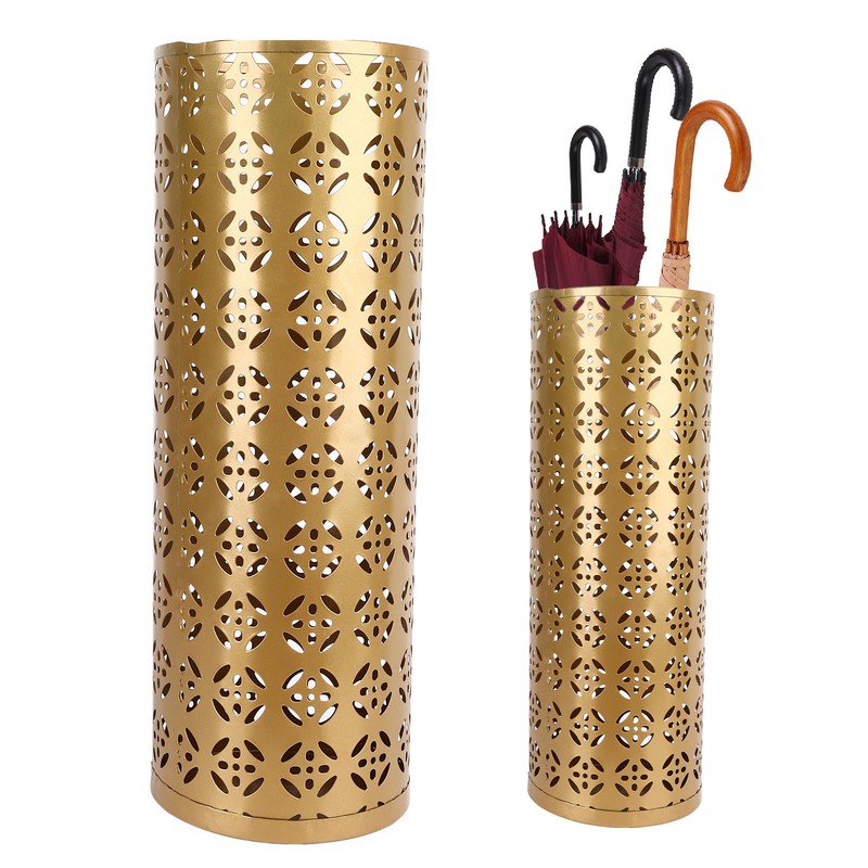Umbrella Holder Round Rust Proof Stylish Hollow Copper Pattern Metal